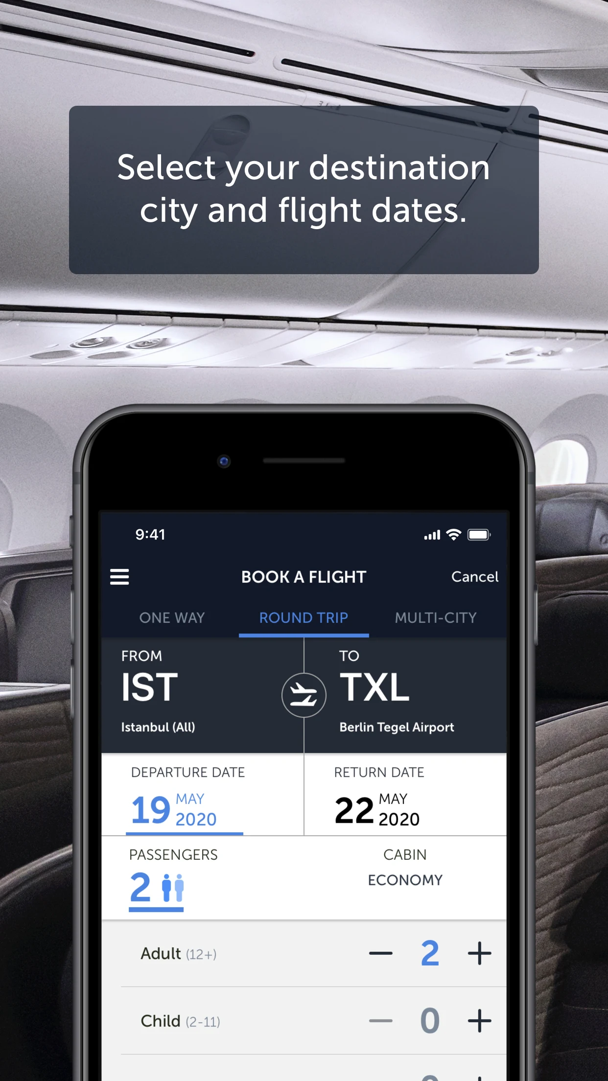 Turkish Airlines Flight Ticket screenshot